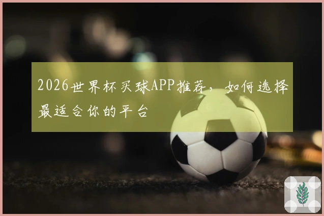 2026世界杯买球APP推荐，如何选择最适合你的平台